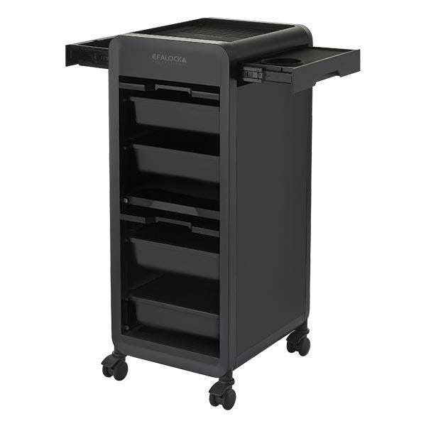 Colorationswagen ENobile mit Schubladen und geöffneten Seitenfächern