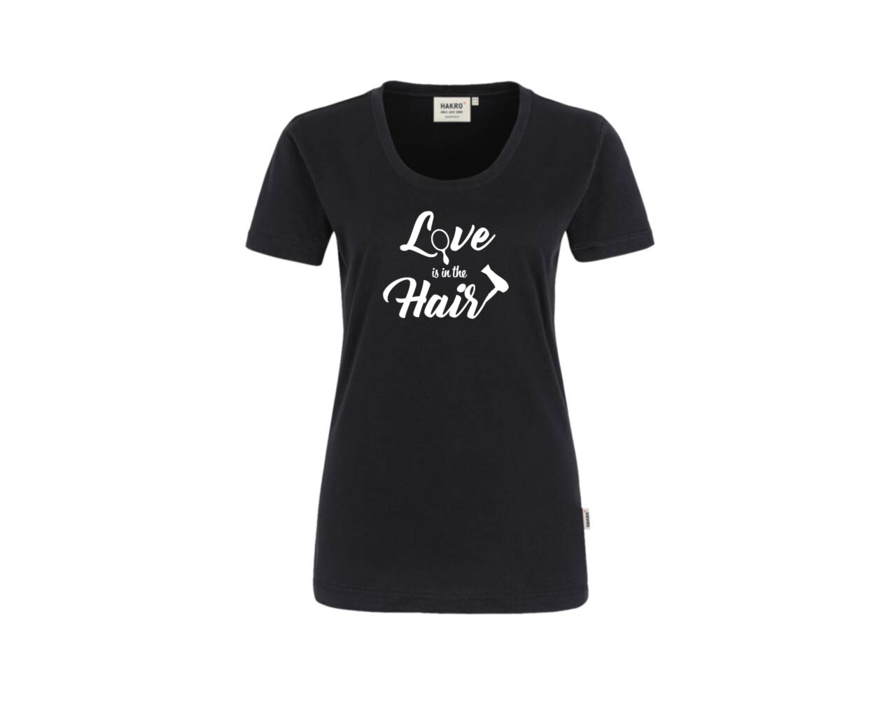 T-Shirt "Love is in the Hair" Friseur Edition Damen