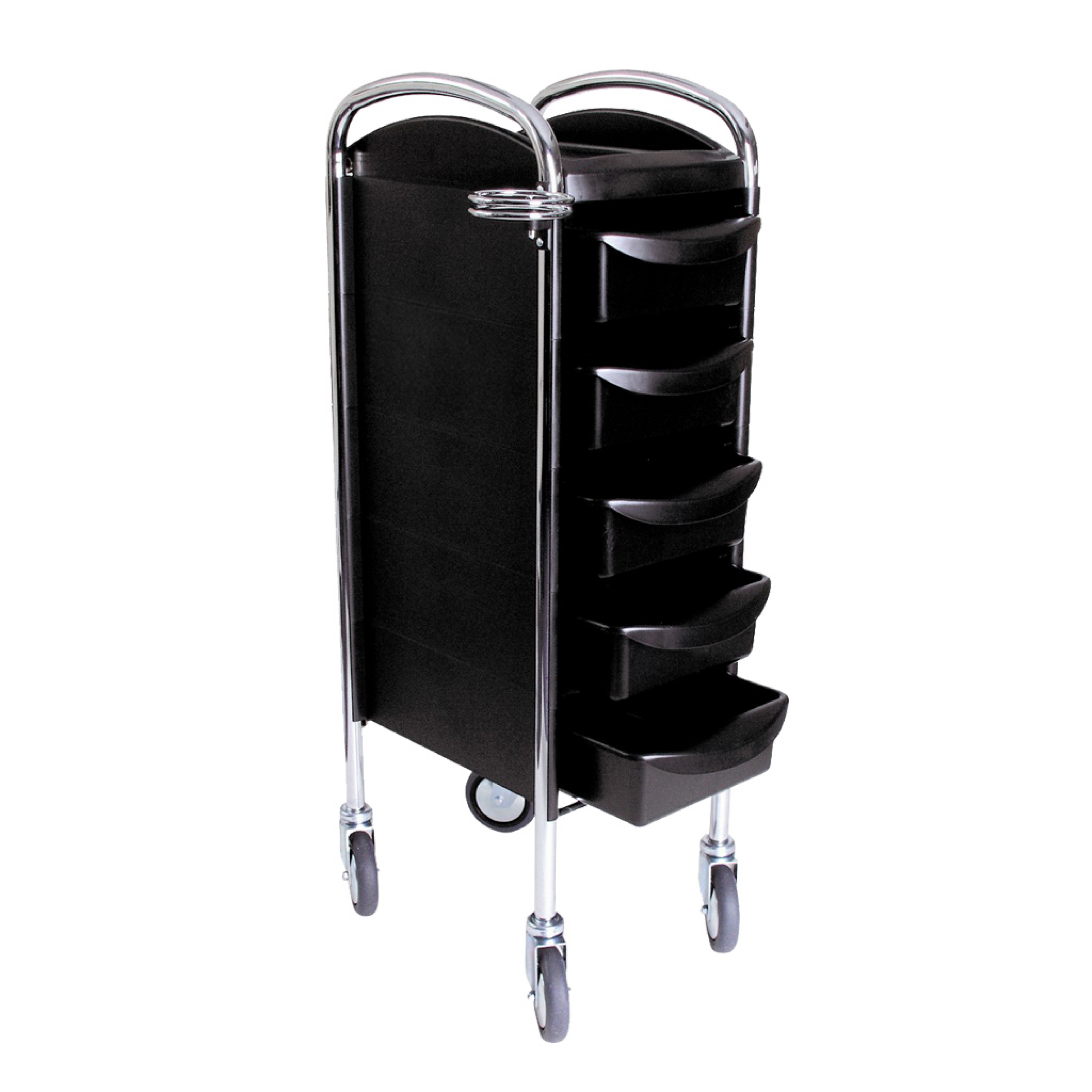 Piccolo Colorationswagen mit Metallrahmen, fünf untereinandergereihten Auszug-Schubladen 