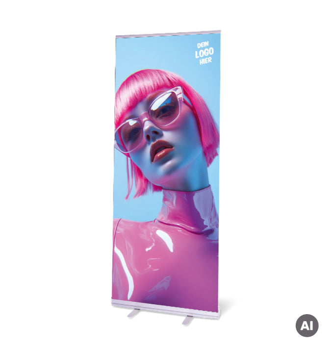 Roll-Up-Banner mit Motiv "pink"