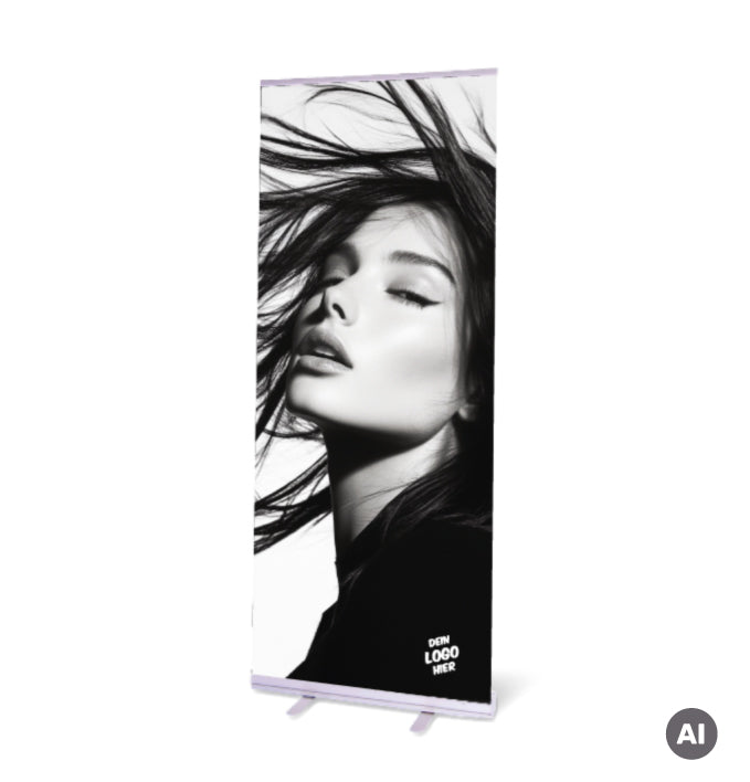 Roll-Up Banner mit Motiv "schwarz-weiß"