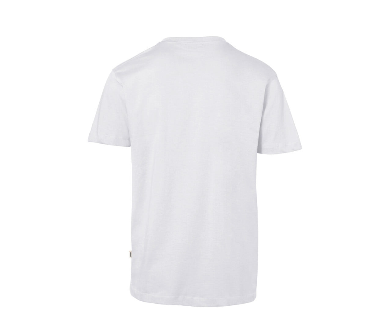 Weißes T-Shirt (Rückseite) blanko.