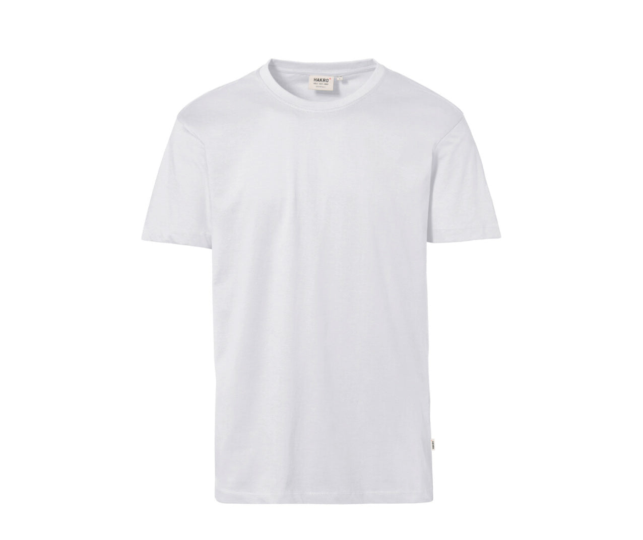 Weißes T-Shirt (Vorderseite) blanko.